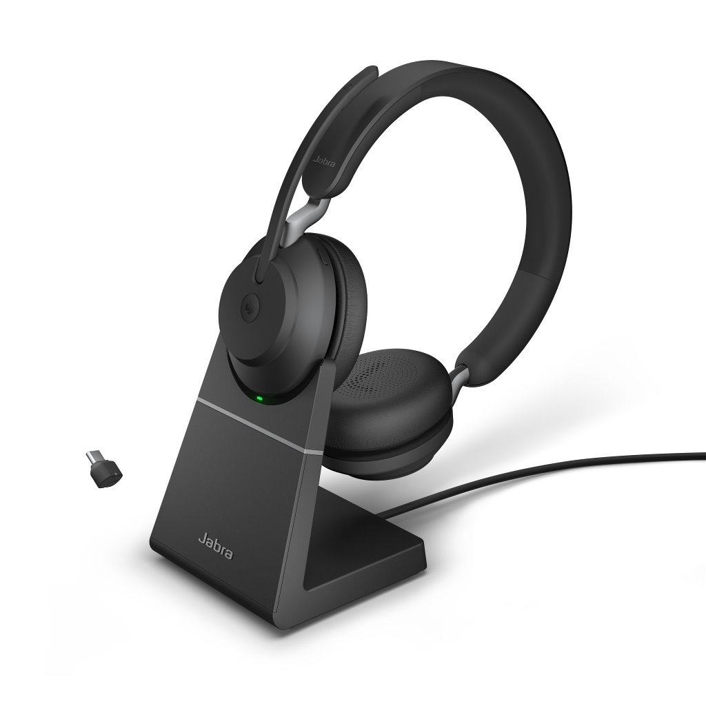 Jabra Evolve2 65 Link380c MS Stereo Stand Black