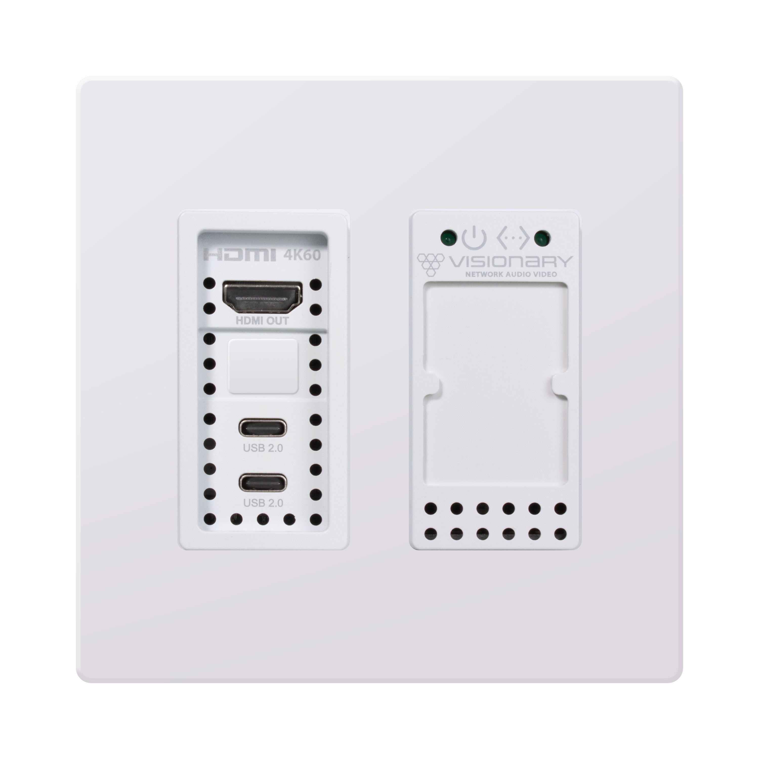 Visionary Duet5 Wall Plate Decoder White