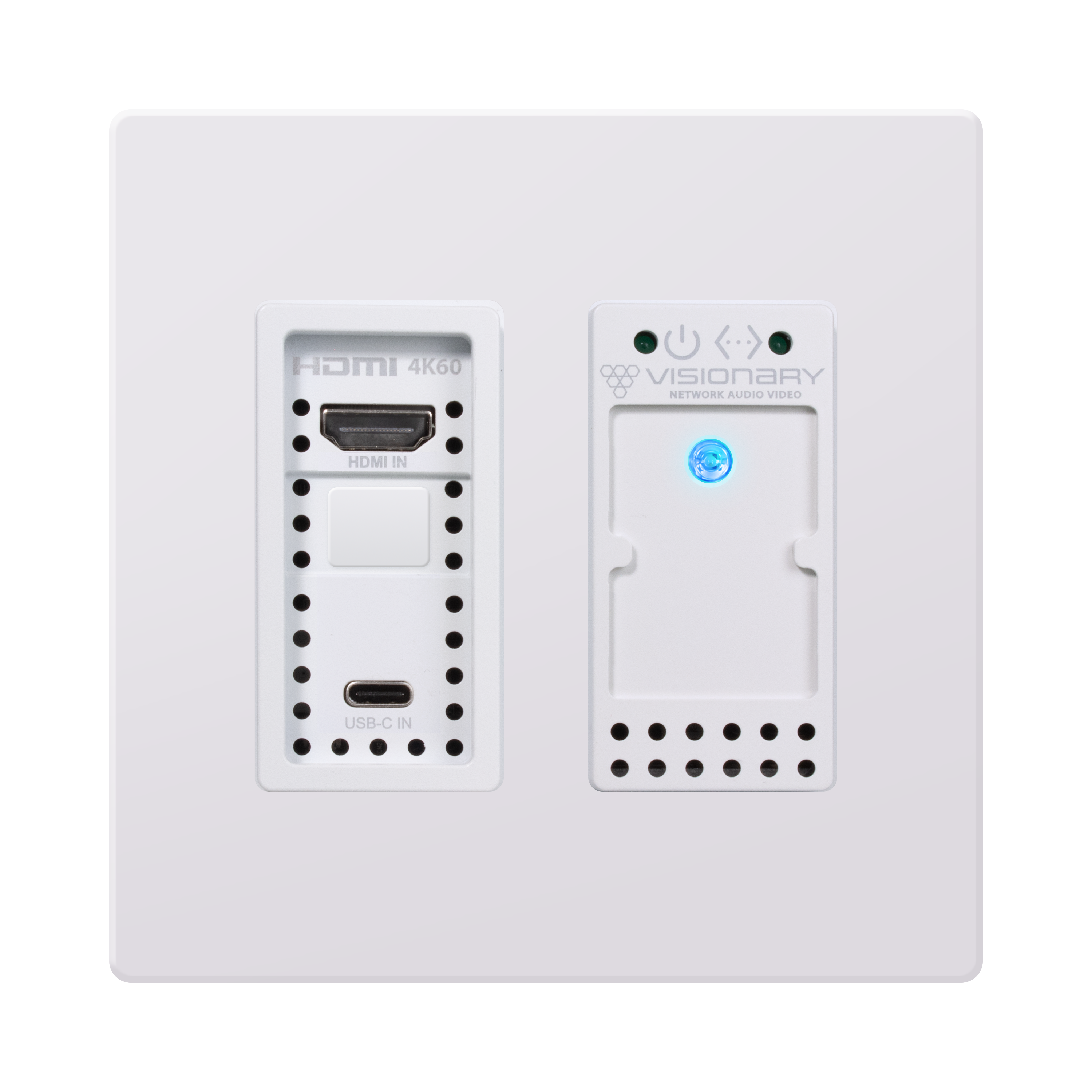 Visionary Duet5 Wall Plate Encoder BT White