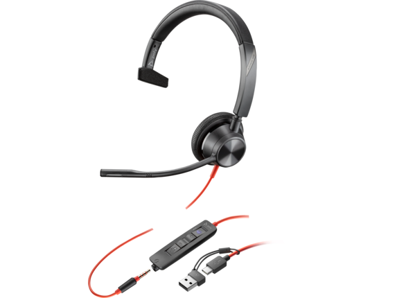 Poly Blackwire 3315 Monaural Microsoft Teams